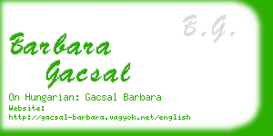 barbara gacsal business card